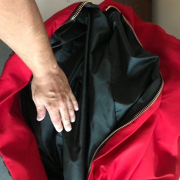 AW20 Moschino Couture Jeremy Scott OVERSIZED GIANT RED BACKPACK w/GOLD LOGO